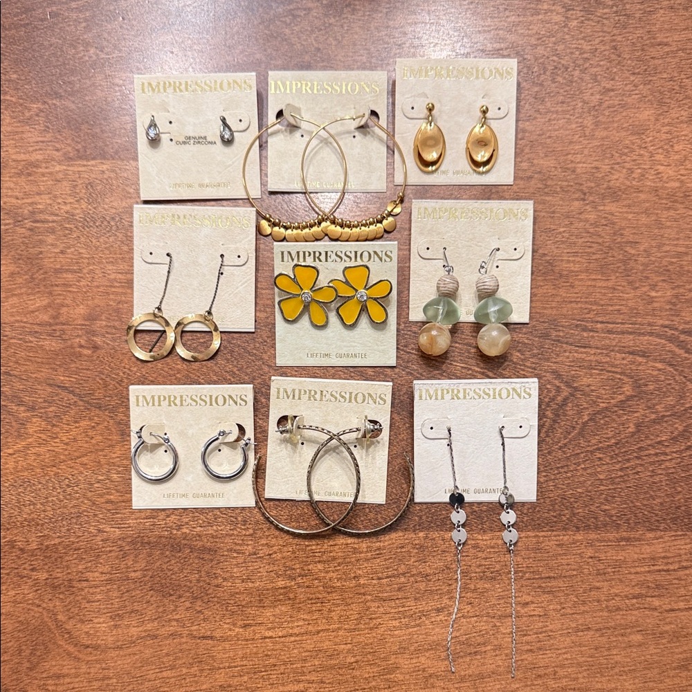 Impressions Gold and Silver Earring Collection 4